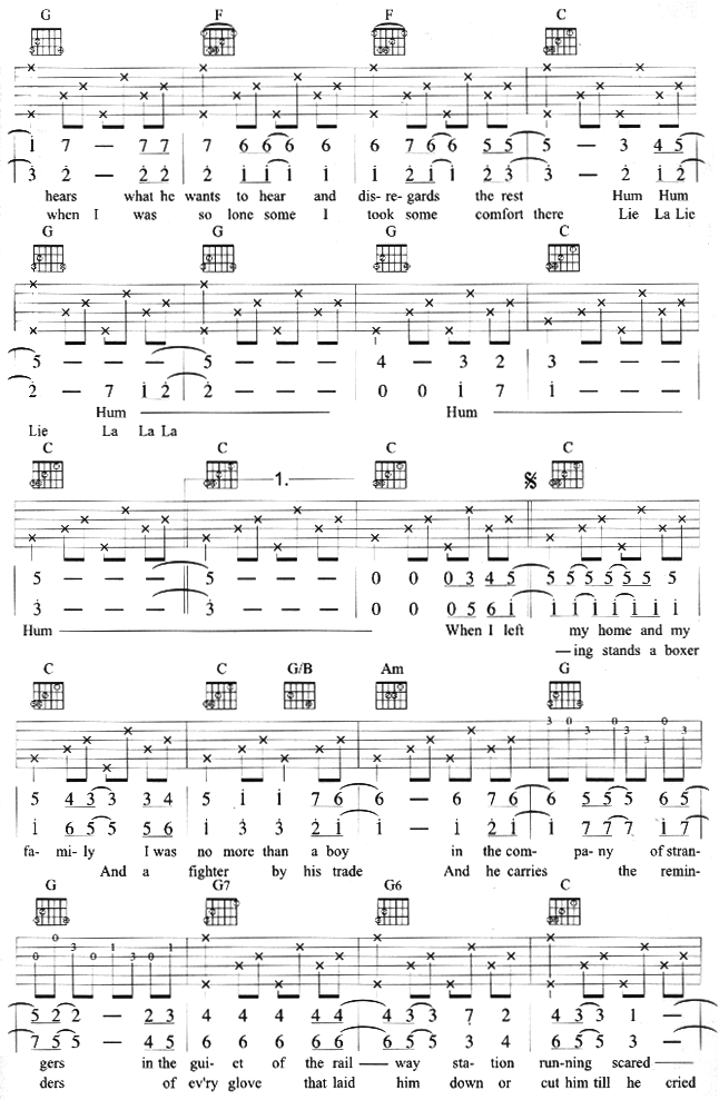 The Boxer吉他谱 第2页
