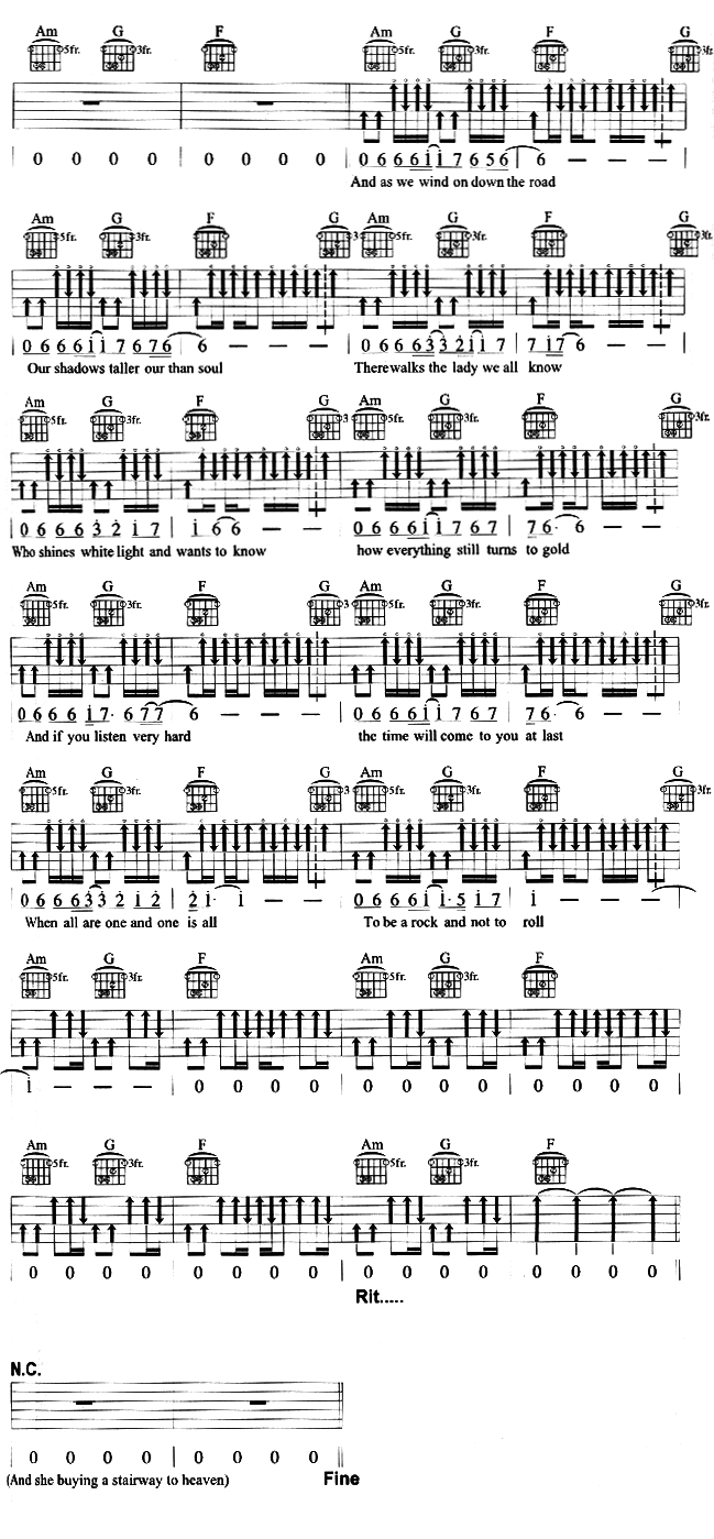 Stainway To Heaven吉他谱 第6页